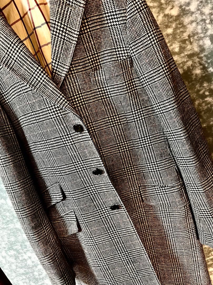 zazous グレンチェック モッズコート MOON社 生地 ザズー MODS