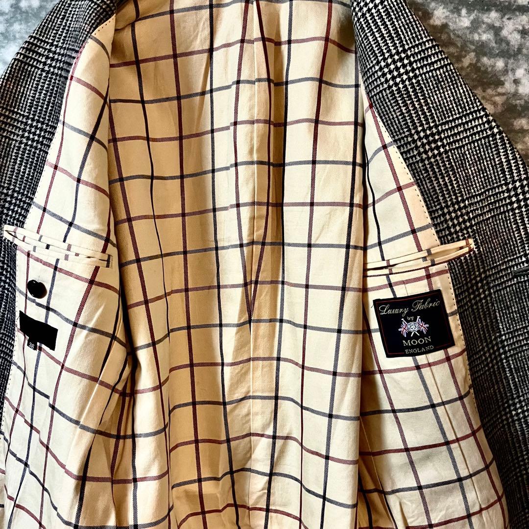 zazous グレンチェック モッズコート MOON社 生地 ザズー MODS