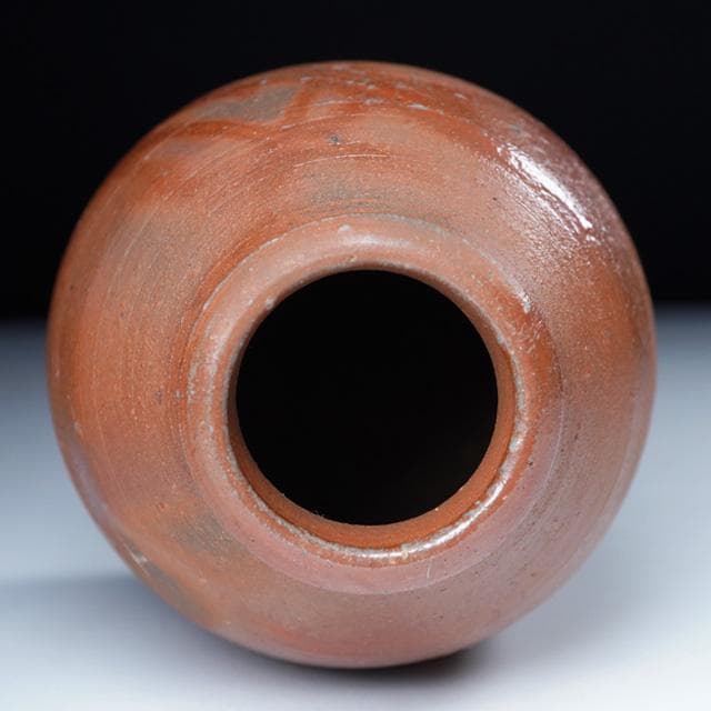 藤原雄　備前緋襷茶入　共箱　仕覆付　人間国宝　茶道具　濃茶