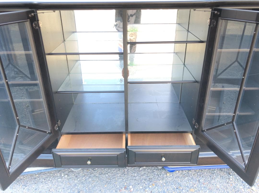 ■13935■カップボード サイドボード 食器棚 キャビネット ミラー