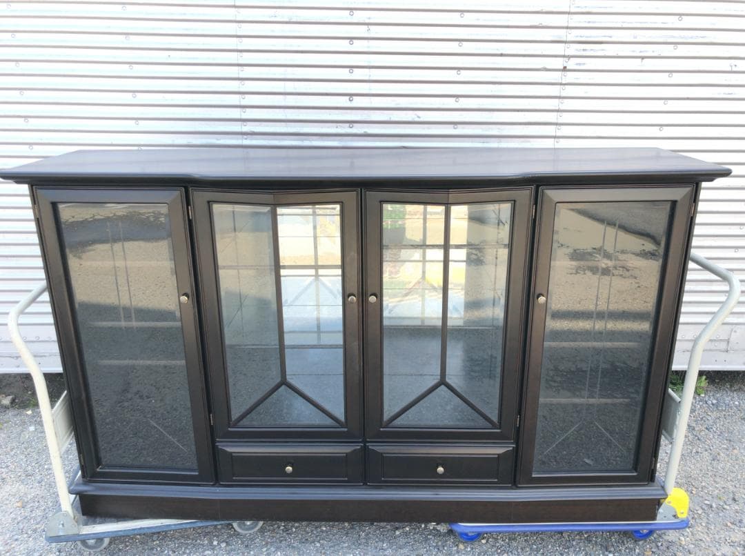 ■13935■カップボード サイドボード 食器棚 キャビネット ミラー