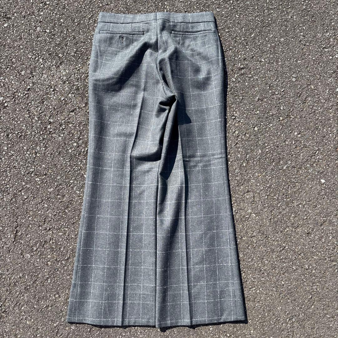 た*ん様 【極希少】70s ヴィンテージ 極太フレアスラックス Y-ZIP チェ