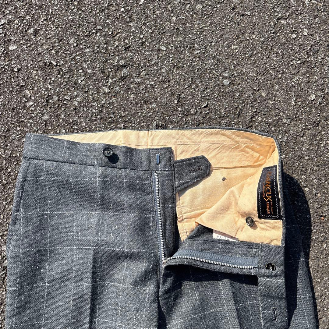 た*ん様 【極希少】70s ヴィンテージ 極太フレアスラックス Y-ZIP チェ