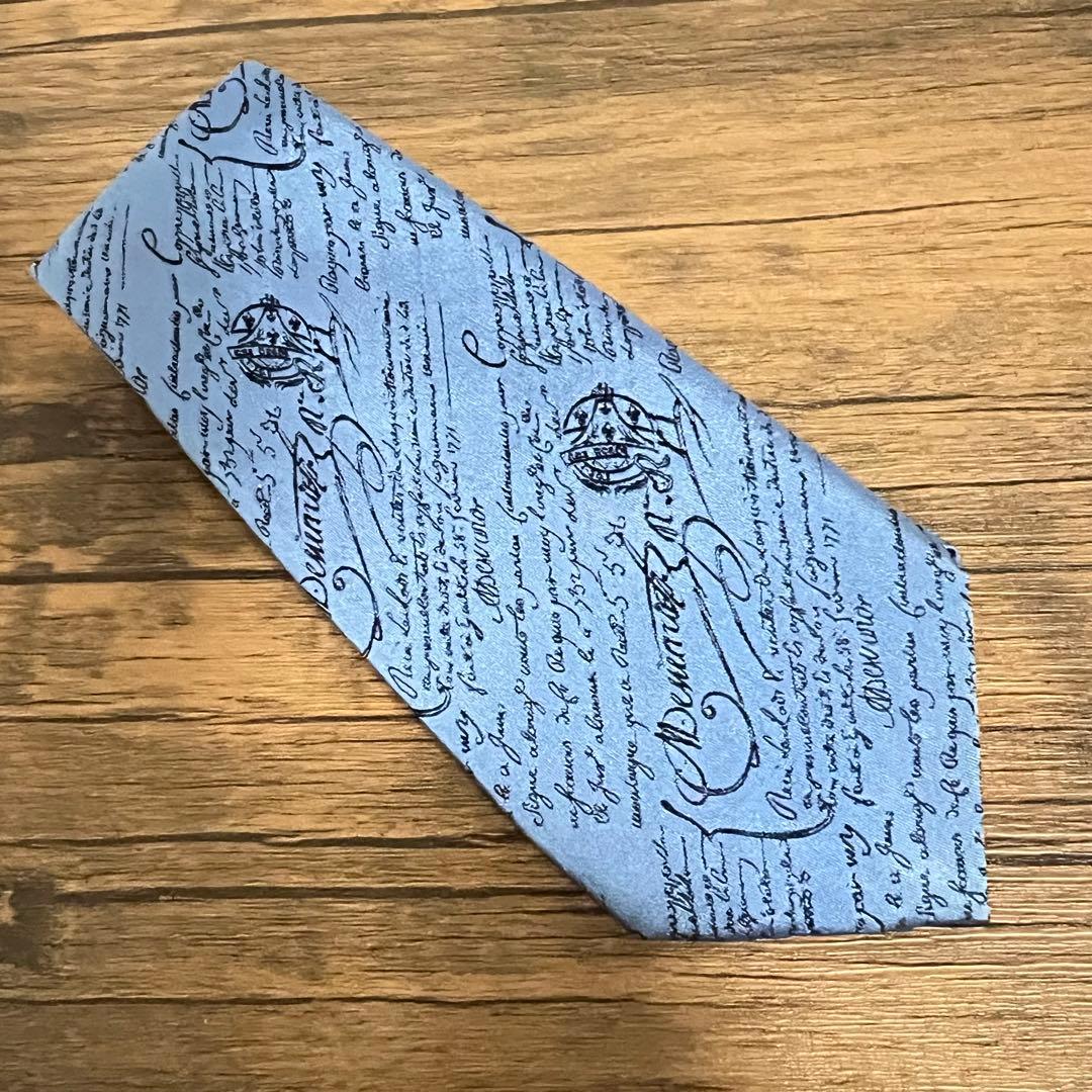 【美品】BERLUTI ベルルッティ カリグラフィ ネクタイ ブルー