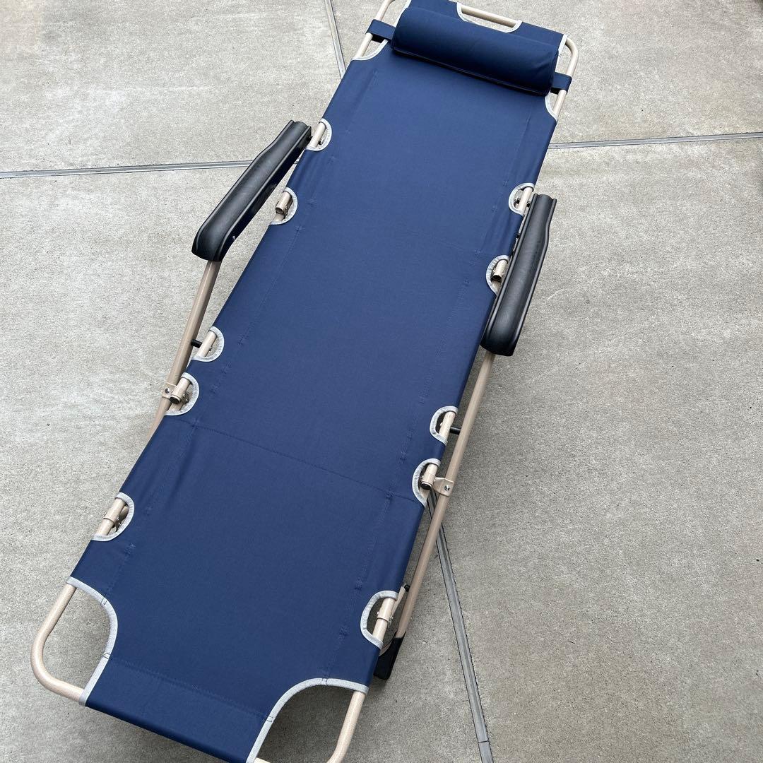アウトドアチェア　２脚　キャンプ　リクライニング　フルフラットベット　ベンチ