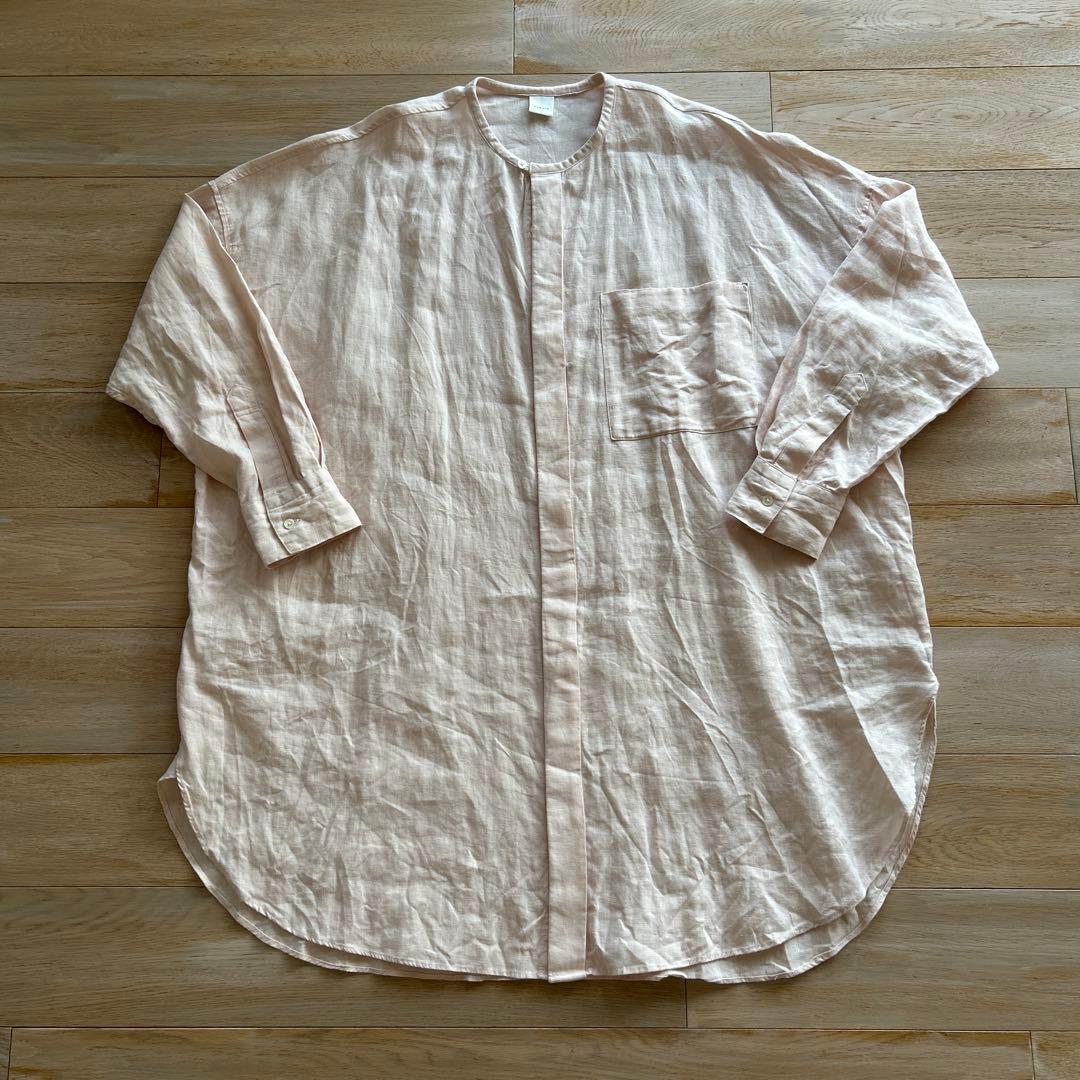 かぐれ リネンチュニックシャツ ピンク アーバンリサーチドアーズ リネン 麻