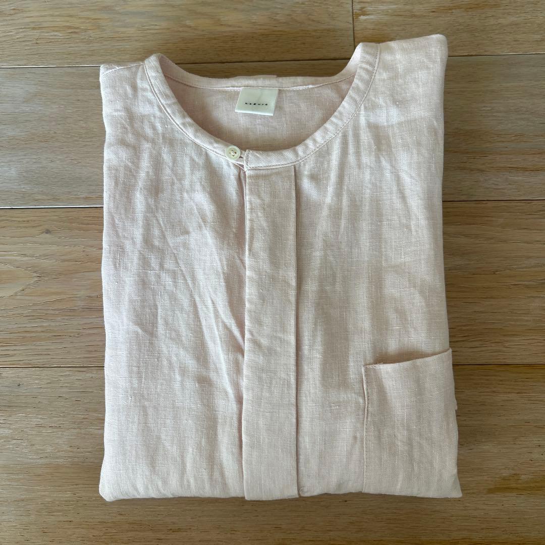 かぐれ リネンチュニックシャツ ピンク アーバンリサーチドアーズ リネン 麻