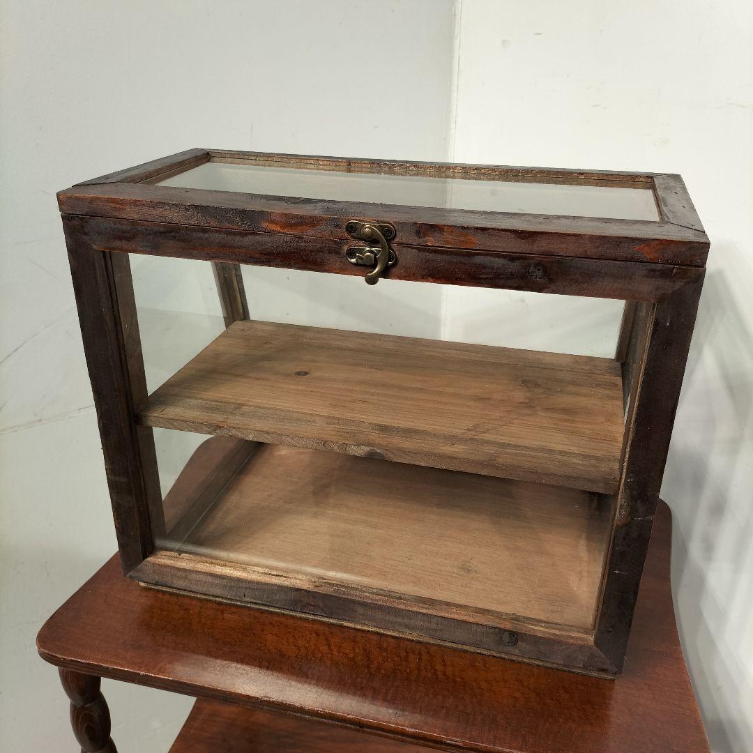 M♦10月SALE ヴィンテージ　ガラスショーケース 　コレクションケース