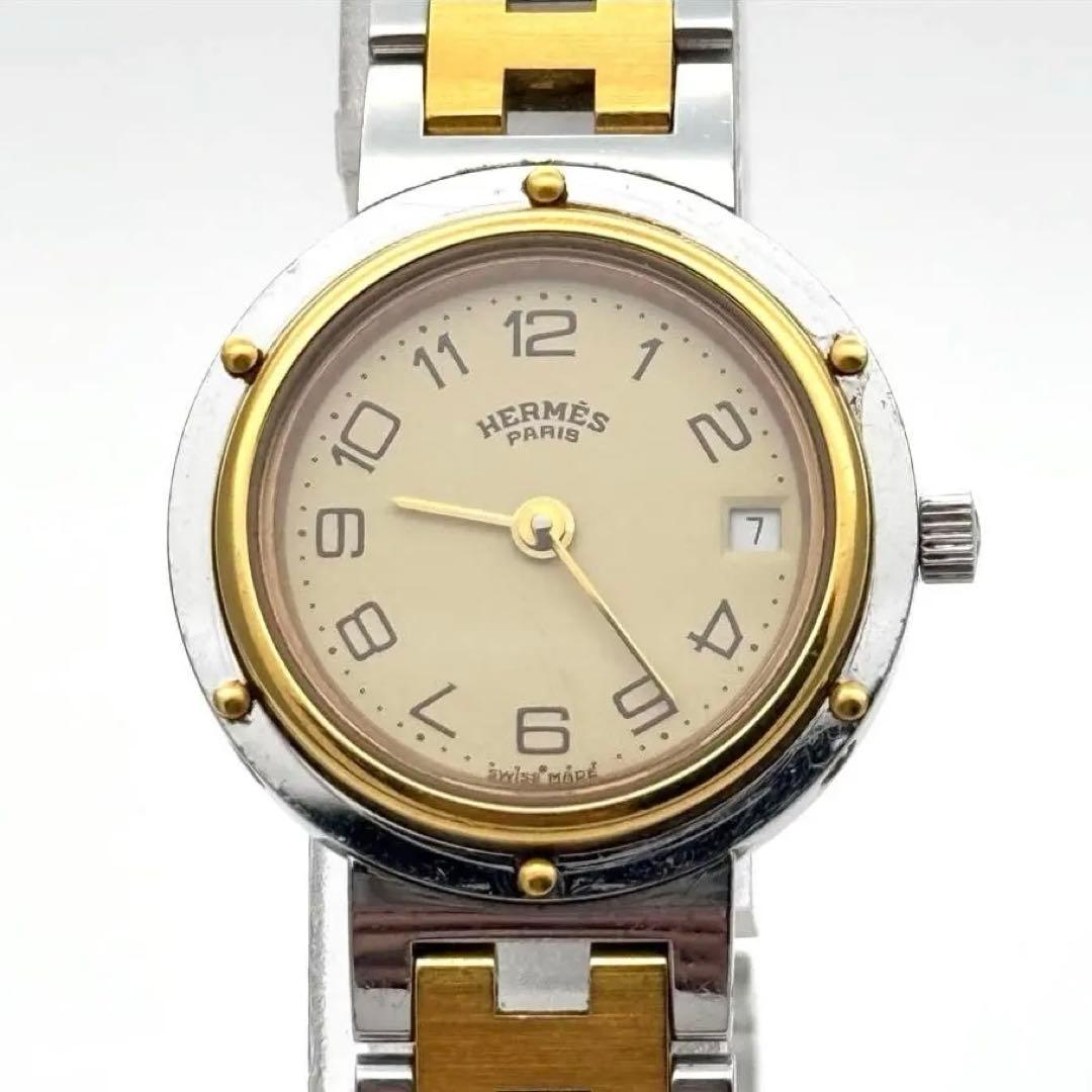 HEMRES エルメス クリッパー・レディース 稼働 腕時計 コンビ