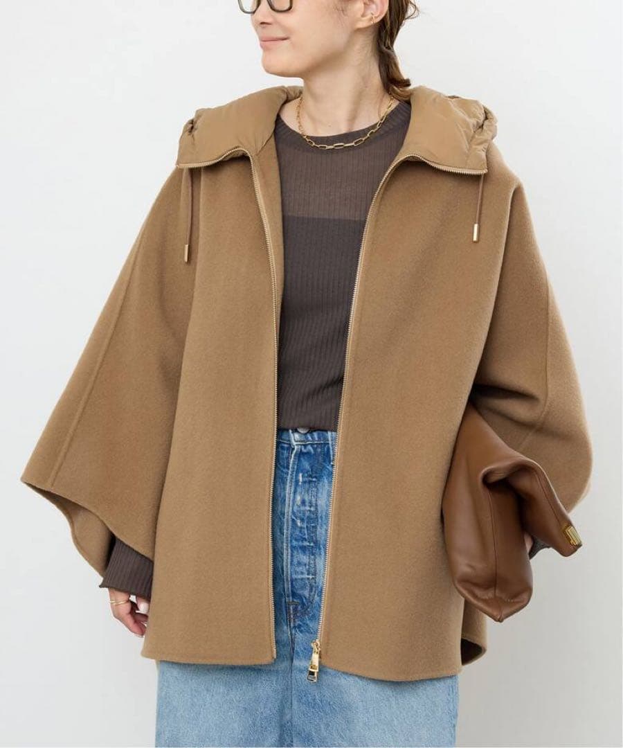 新品タグ付き　ドゥーズィエム【MY WHITE/マイホワイト】CAPEコート