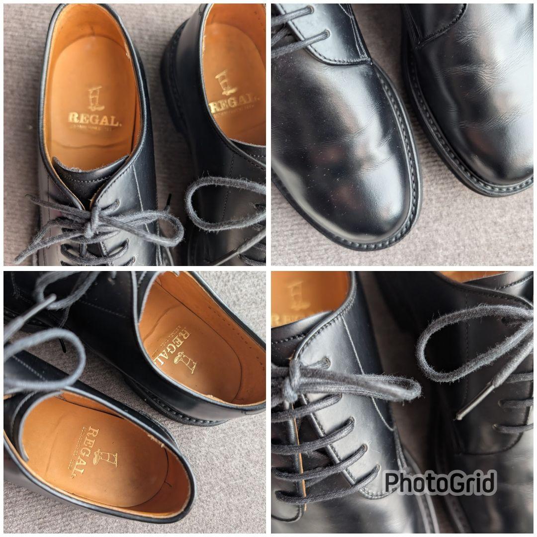 REGAL JN01 プレーントゥ ブラック　24.5EEE