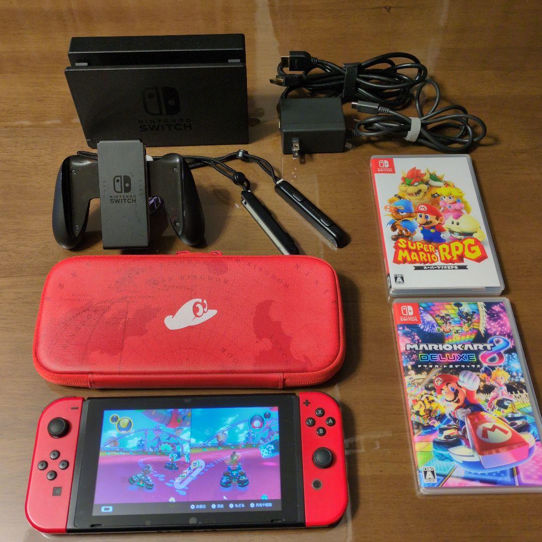 Nintendo Switch 赤色 本体 + ゲームソフト　マリオカート他
