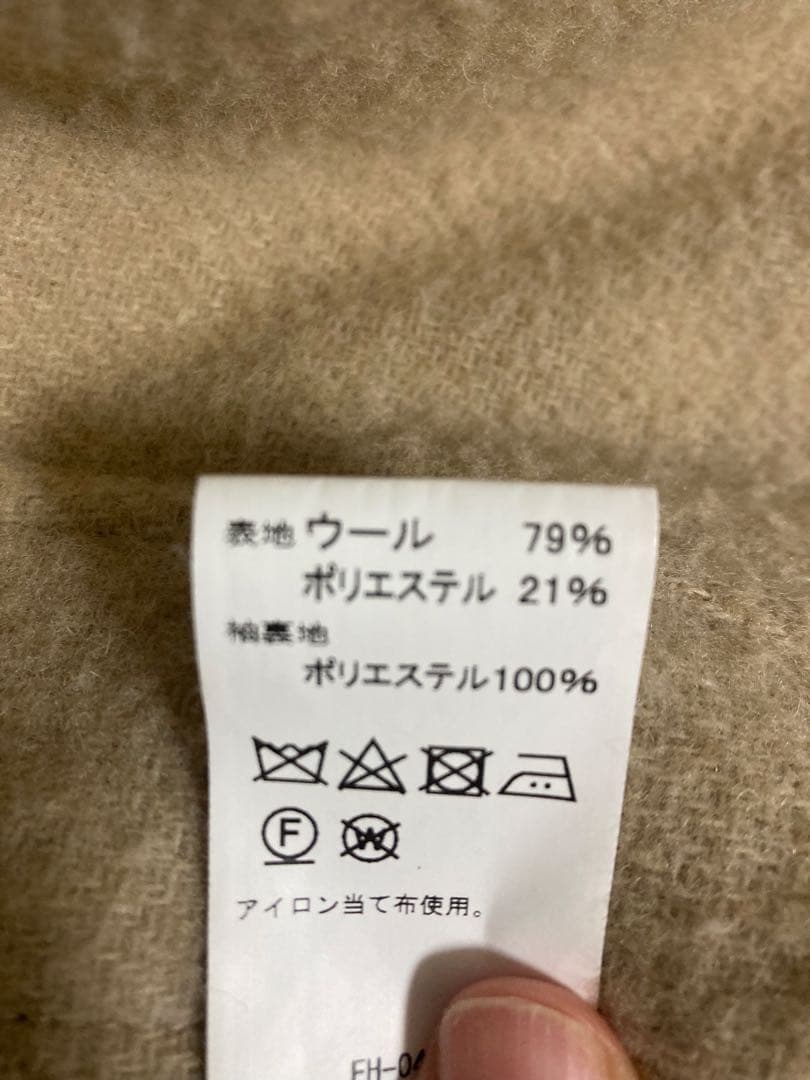 値下げ！！ベージュ ジップアップ フード付きコート　36