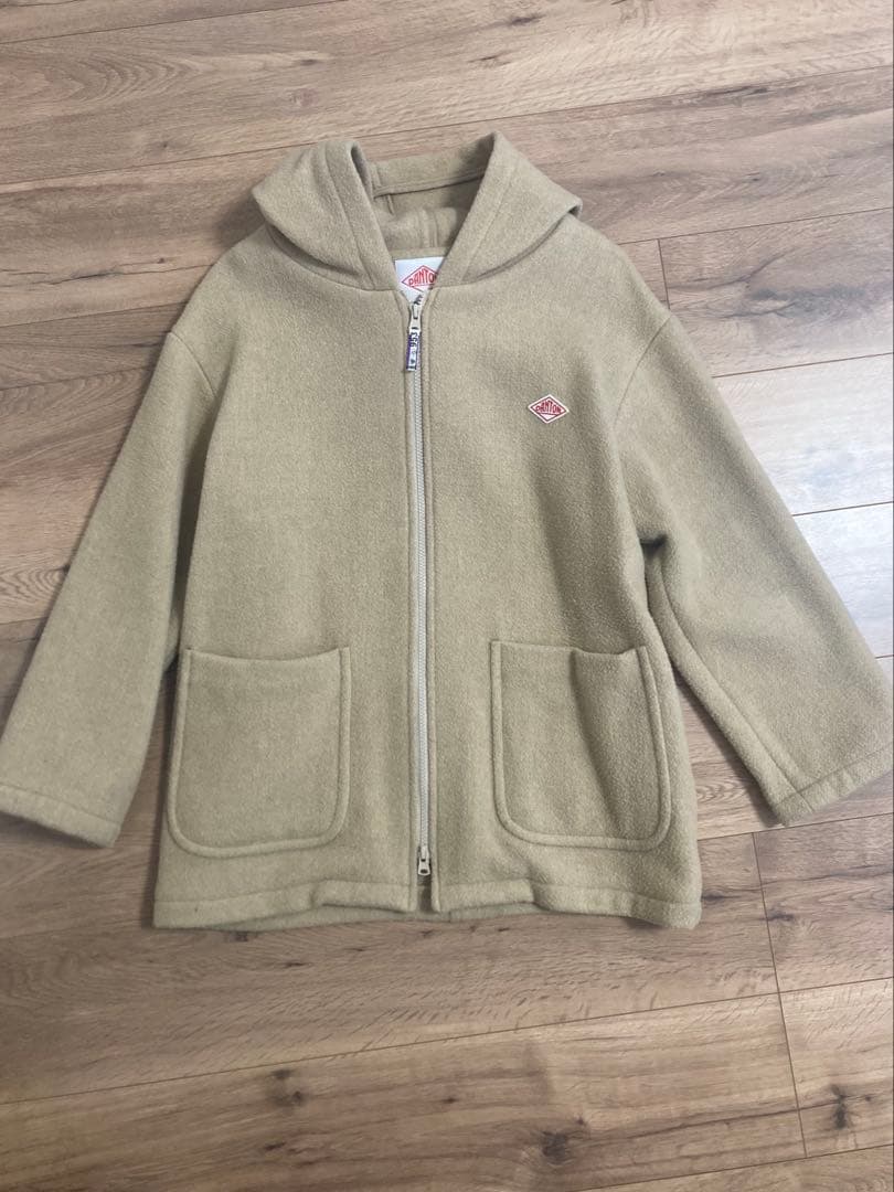 値下げ！！ベージュ ジップアップ フード付きコート　36