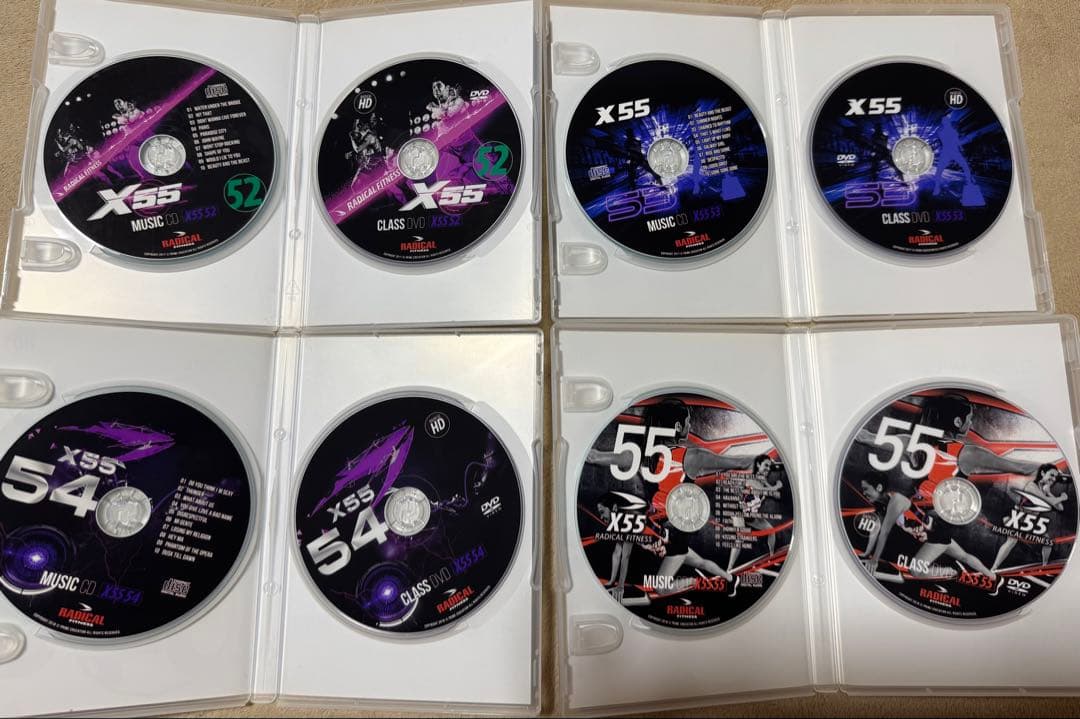 ラディカルフィットネスX55 No.52〜55 CD&DVD