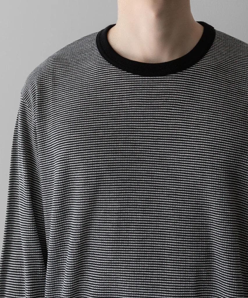 トップス Striped Wool Oversized Long Sleeve Tee S