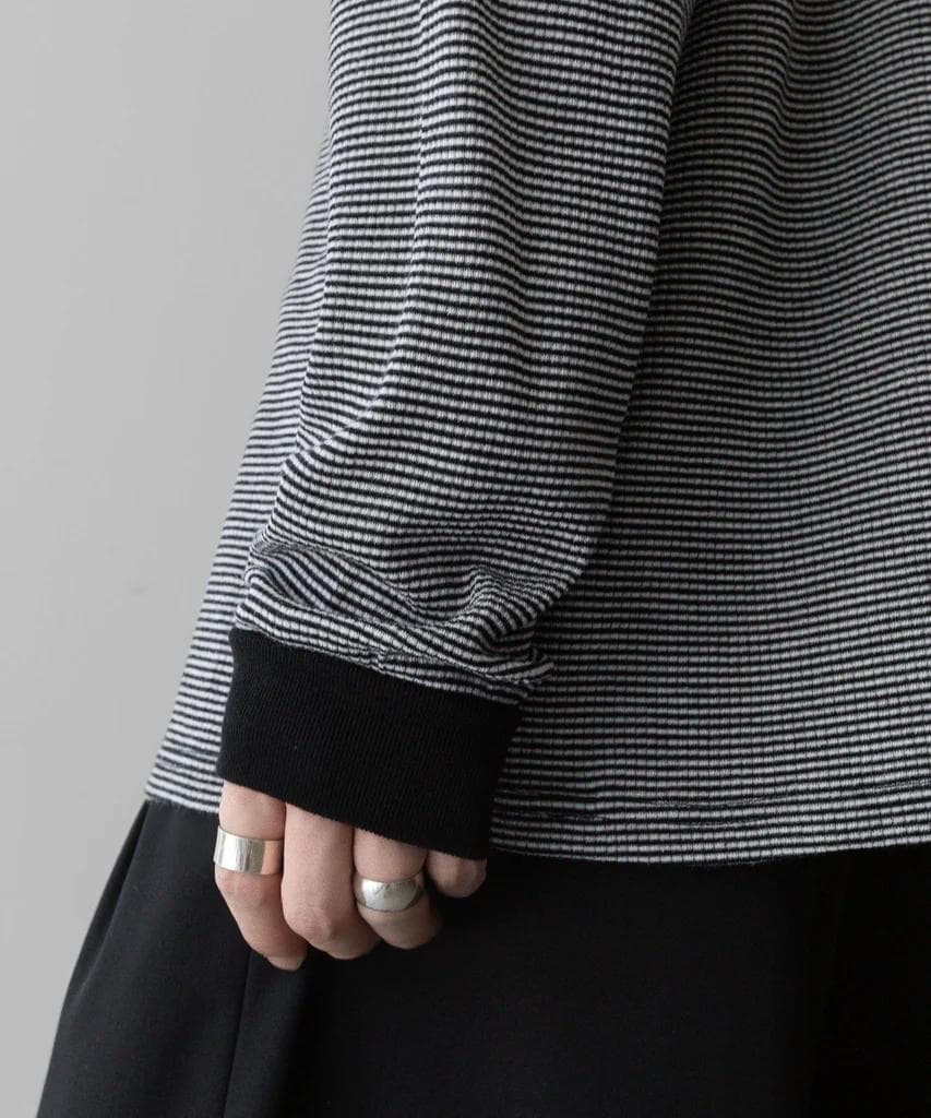 トップス Striped Wool Oversized Long Sleeve Tee S