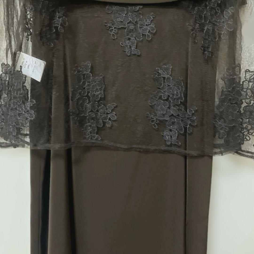 人気　ニアナ　マルチレイヤードセットドレス ブラウン　M