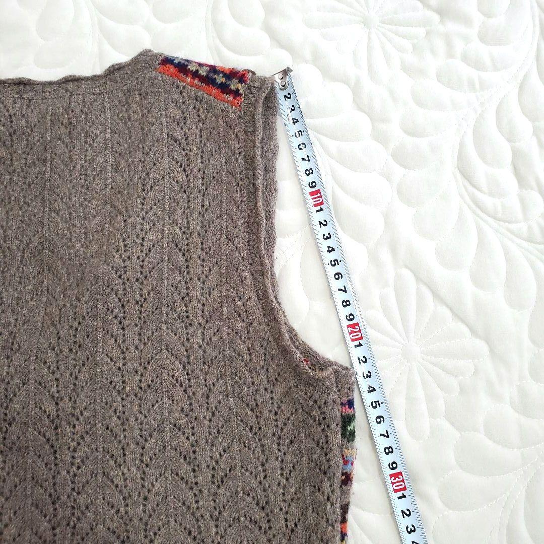 ポロラルフローレン ウールニットベスト Vネック フェアアイル柄