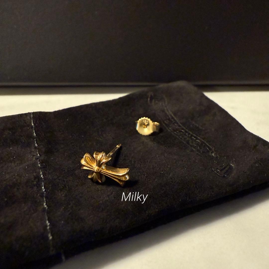 ハイ　【正規店購入】クロムハーツ CHクロスベビーファットスタッドピアス