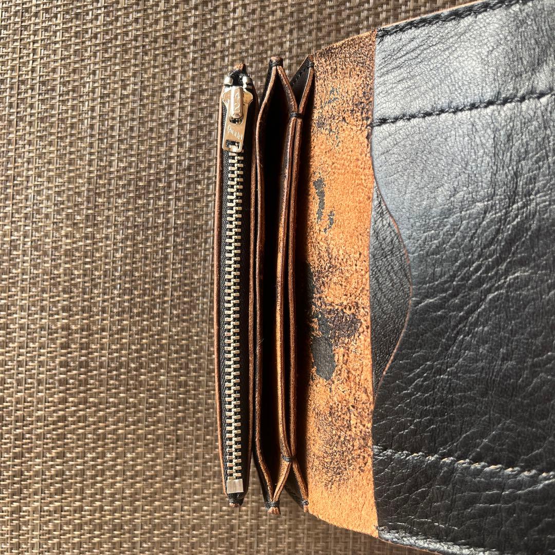 抹茶San MARYAM ホースフロント ミドルトラッカーウォレット 茶芯