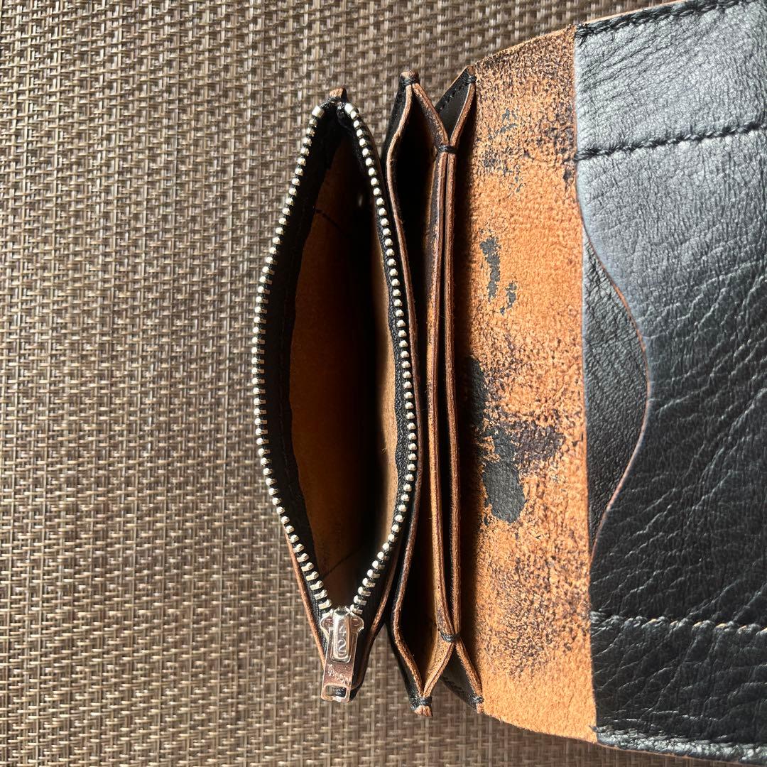 抹茶San MARYAM ホースフロント ミドルトラッカーウォレット 茶芯