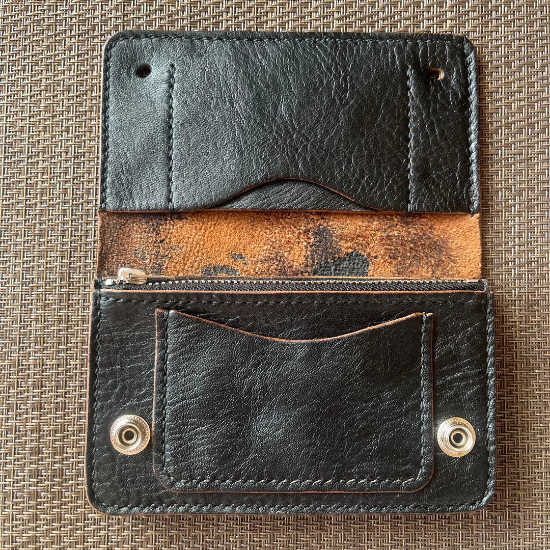 抹茶San MARYAM ホースフロント ミドルトラッカーウォレット 茶芯