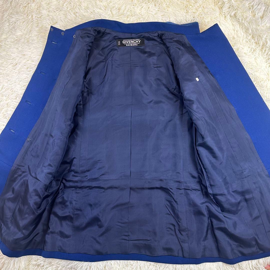 極美品✨GIVENCHY ジバンシィ チェスターコート ダブルブレスト ブルー