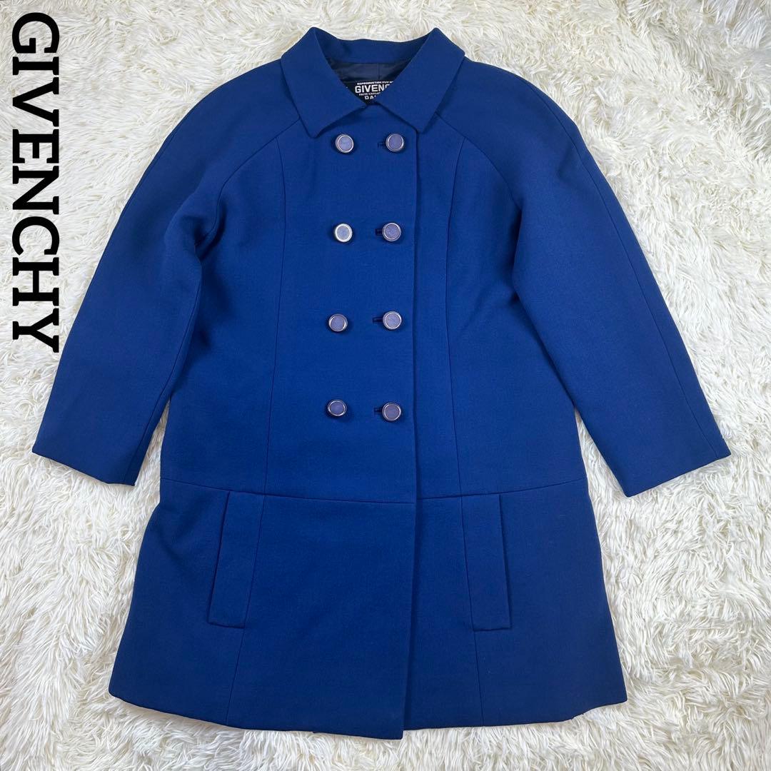 極美品✨GIVENCHY ジバンシィ チェスターコート ダブルブレスト ブルー