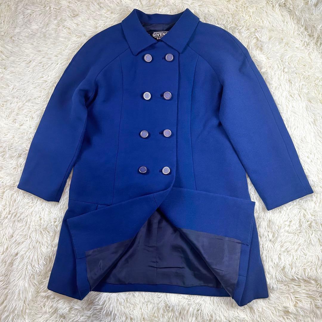 極美品✨GIVENCHY ジバンシィ チェスターコート ダブルブレスト ブルー