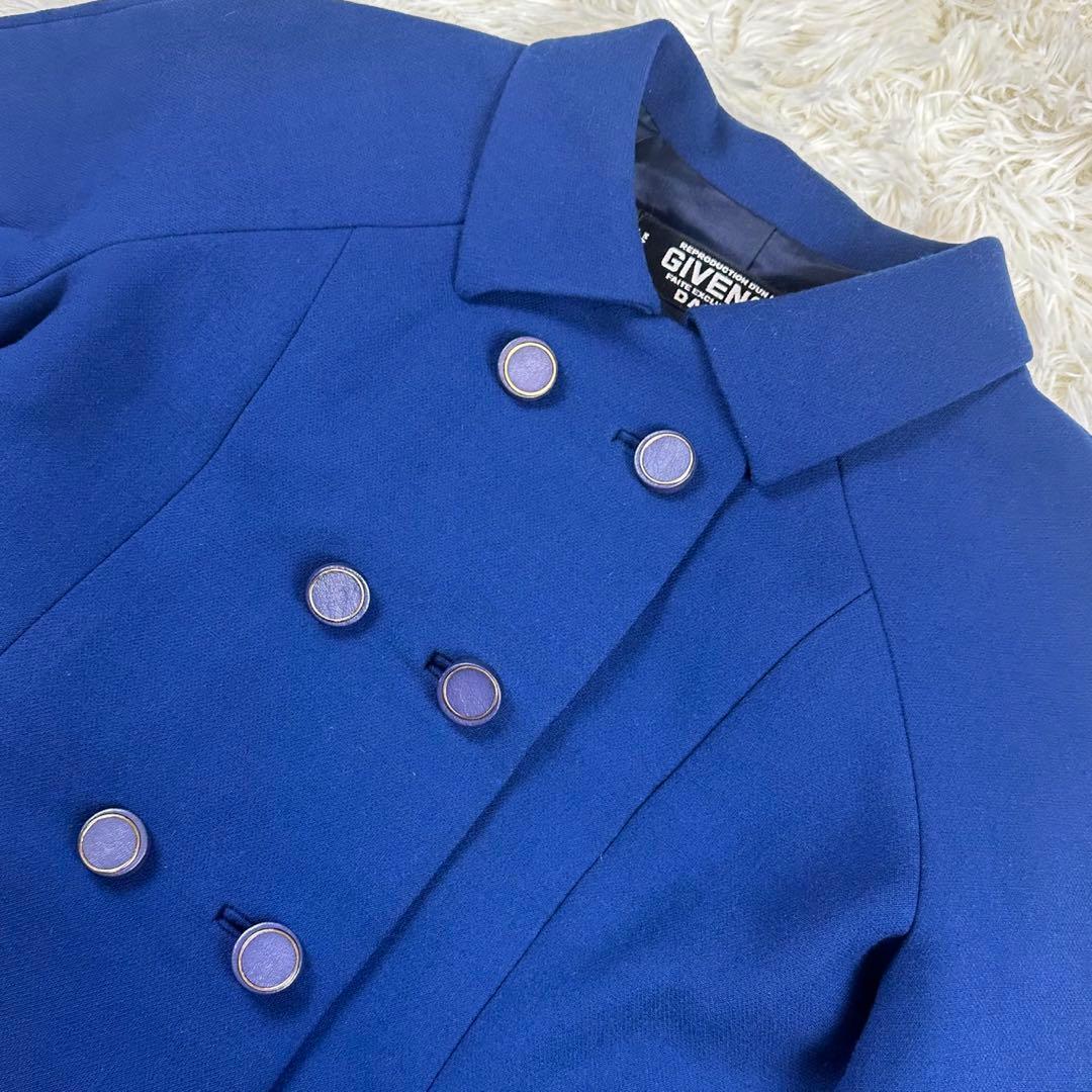 極美品✨GIVENCHY ジバンシィ チェスターコート ダブルブレスト ブルー