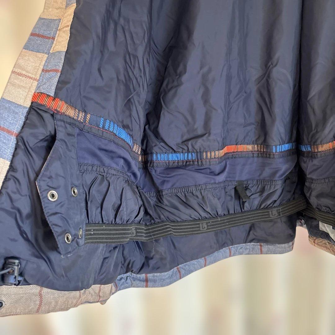 BURTON スノーボードジャケット ベージュ/青/赤チェック
