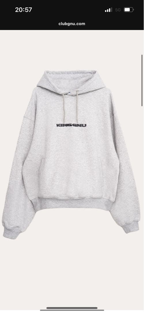 グレー オーバーサイズ パーカー