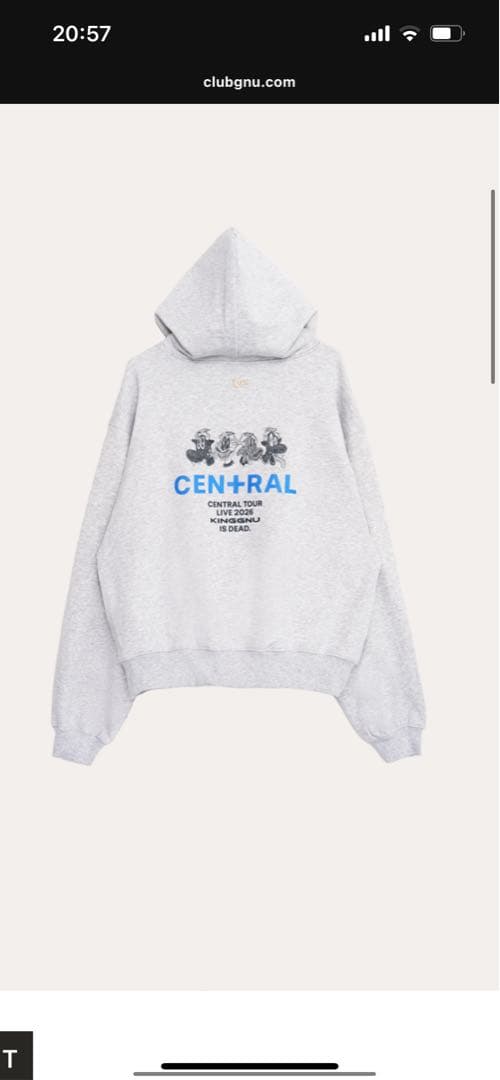 グレー オーバーサイズ パーカー