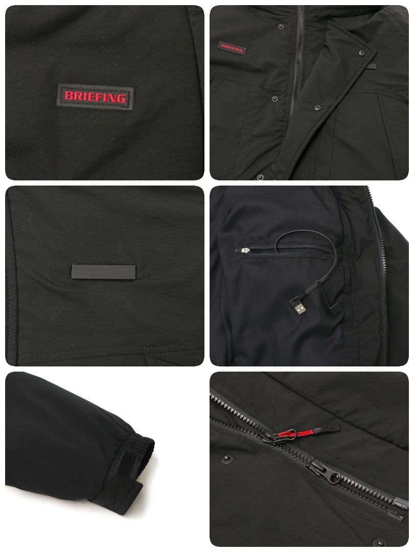 BRIEFING　TAION　 ダウンベンチコート　ヒート温度調節　ホワイト