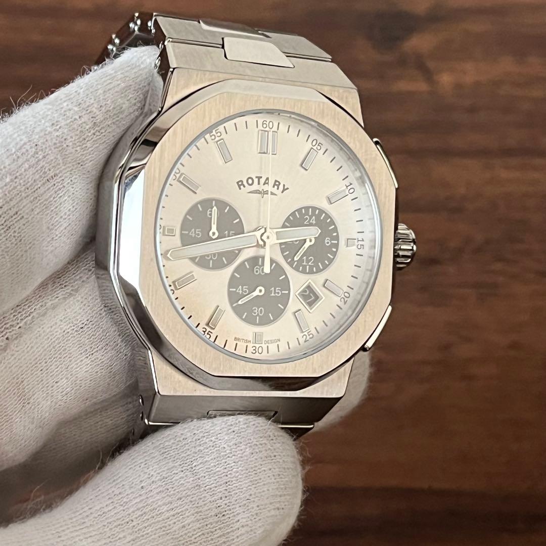 【未使用級！！】ロータリー リージェント 腕時計 クロノグラフ メンズ
