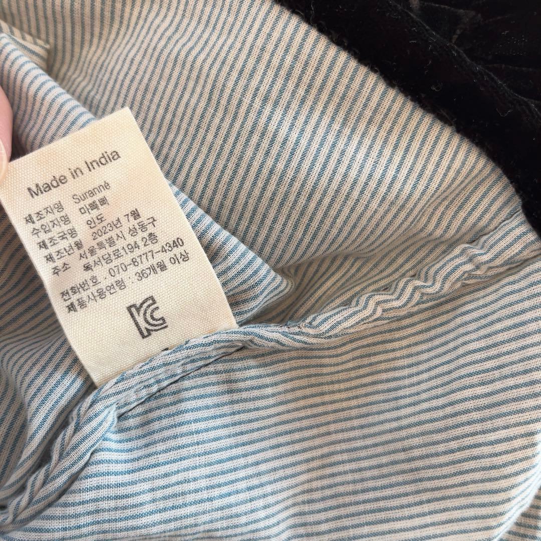 Bonjour diary Black velvet dress 4y ベロア