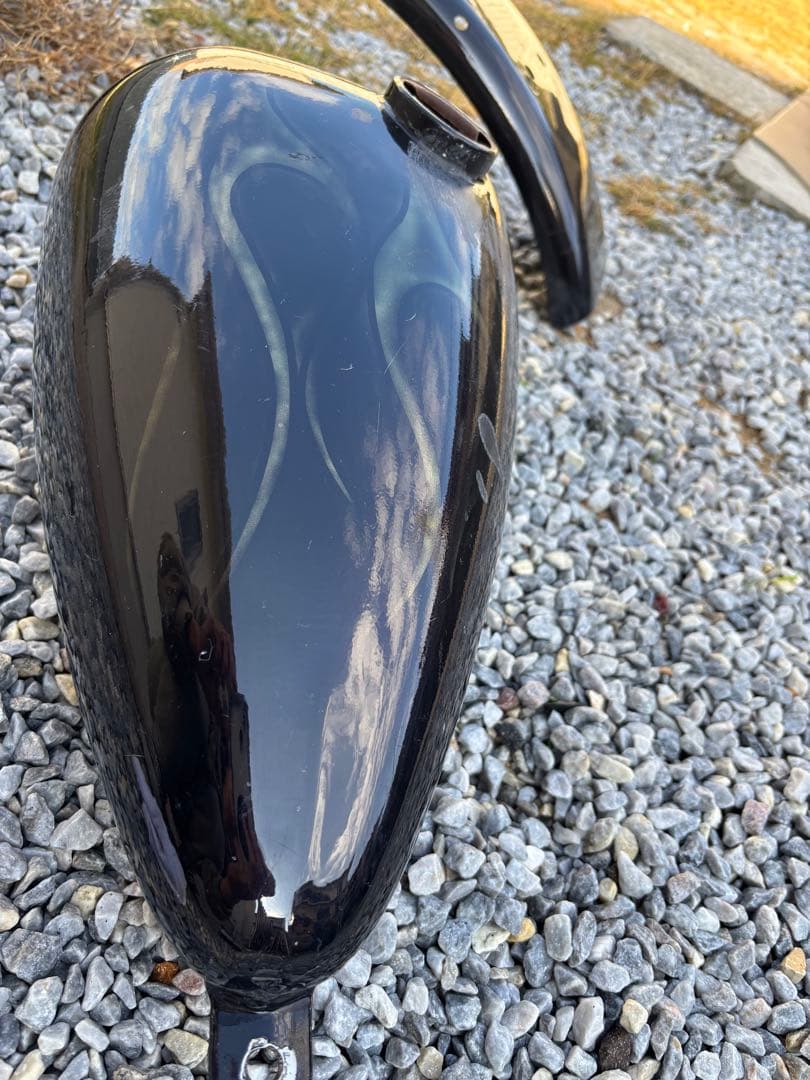 汎用ピーナッツタンク&フラットフェンダー　ファイアーパターン