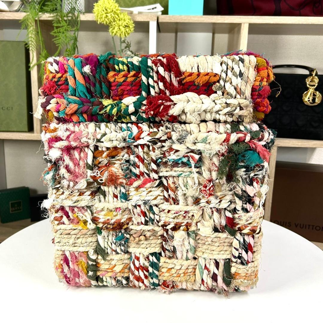 美品 モロッコ ジュート 手編み 収納ボックス インテリア
