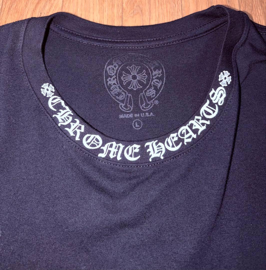 クロムハーツ ラウンドネックTシャツ 黒L 美品 CHROME HEARTS