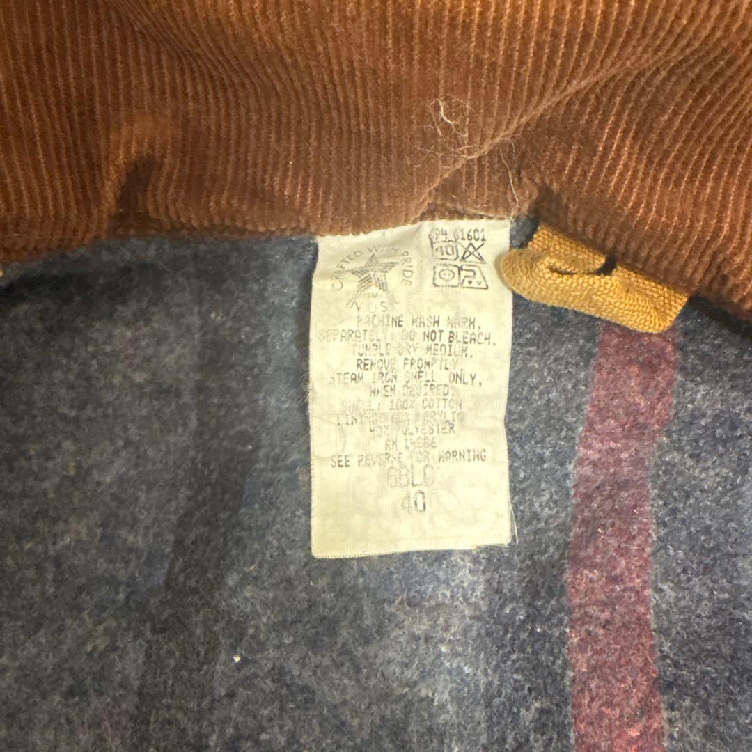 90sCarhartt ミシガンチョアコート40 フード付き