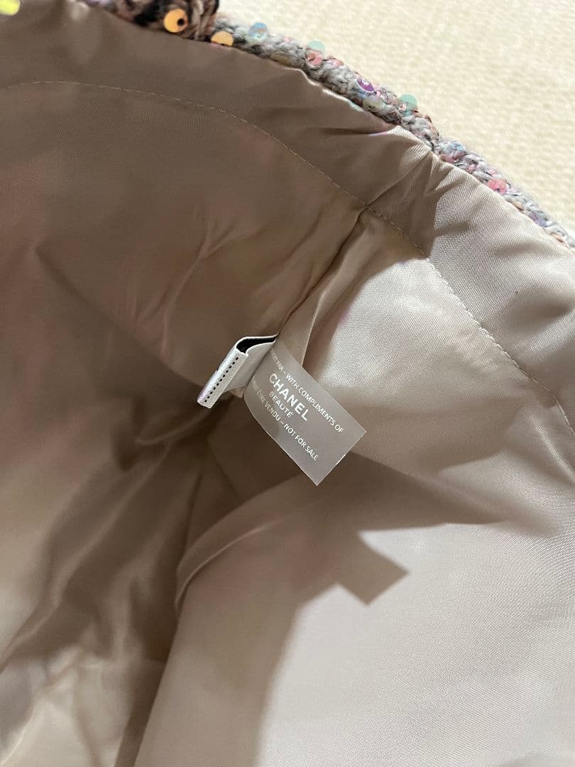 CHANEL チェック柄トートバッグ ピンク系