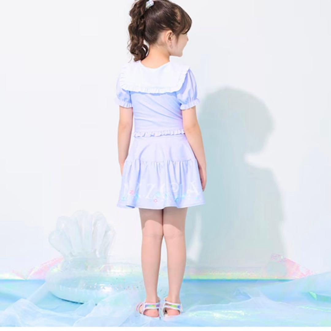 メゾピアノ 【SWIM】シェルロゴ　セーラーカラー　セパレート水着　120