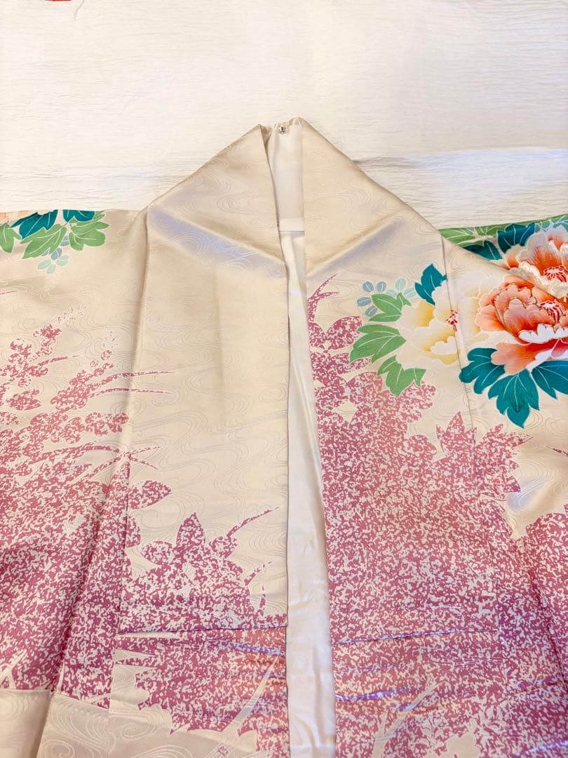 振袖セット 白 紫 緑 花柄 sMH2503201