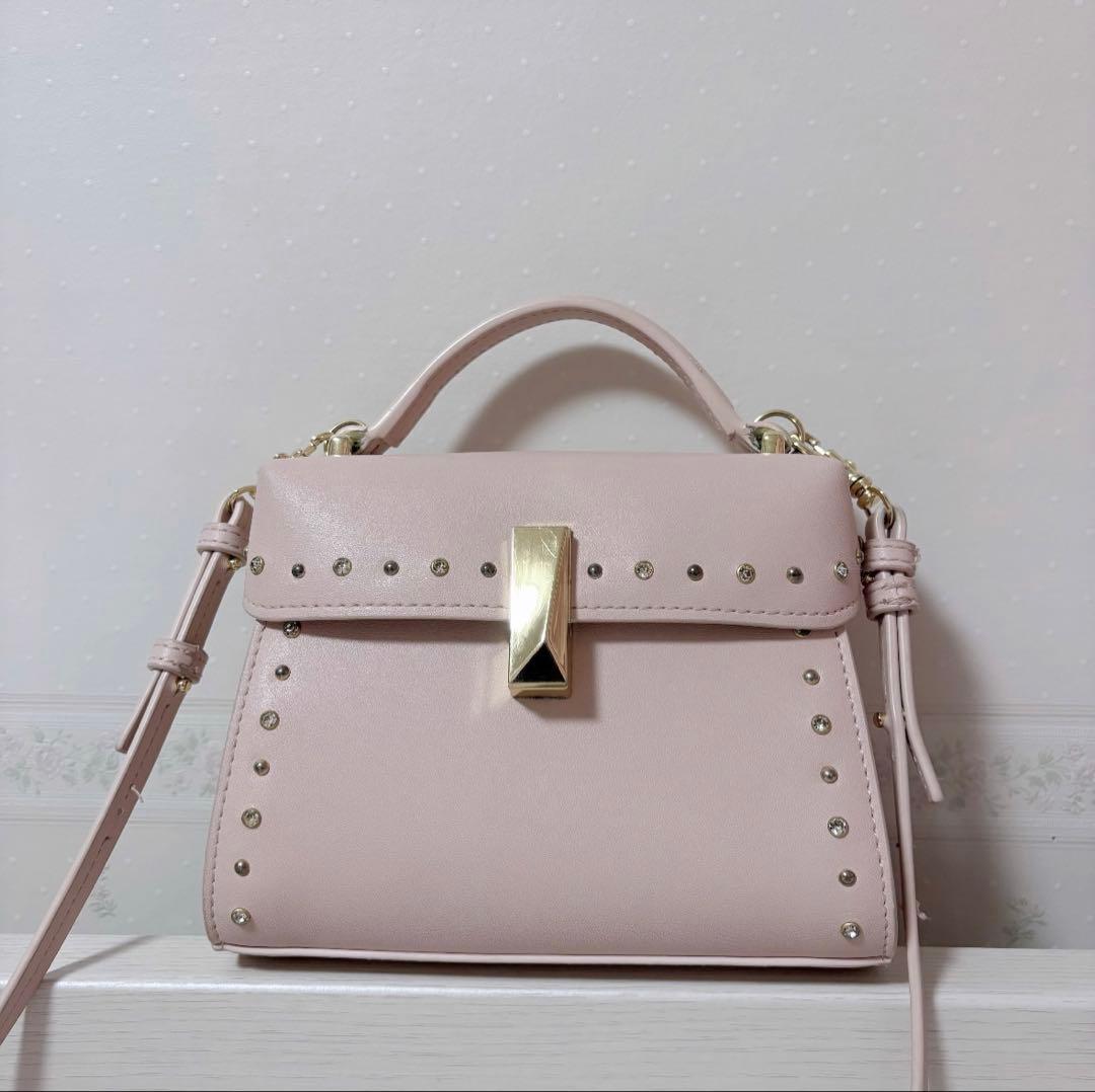 CELFORD リュタン ビジュースタッズポシェット ライトピンク