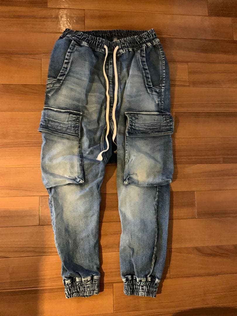 a.f artefact サルエルジョガーデニムパンツ