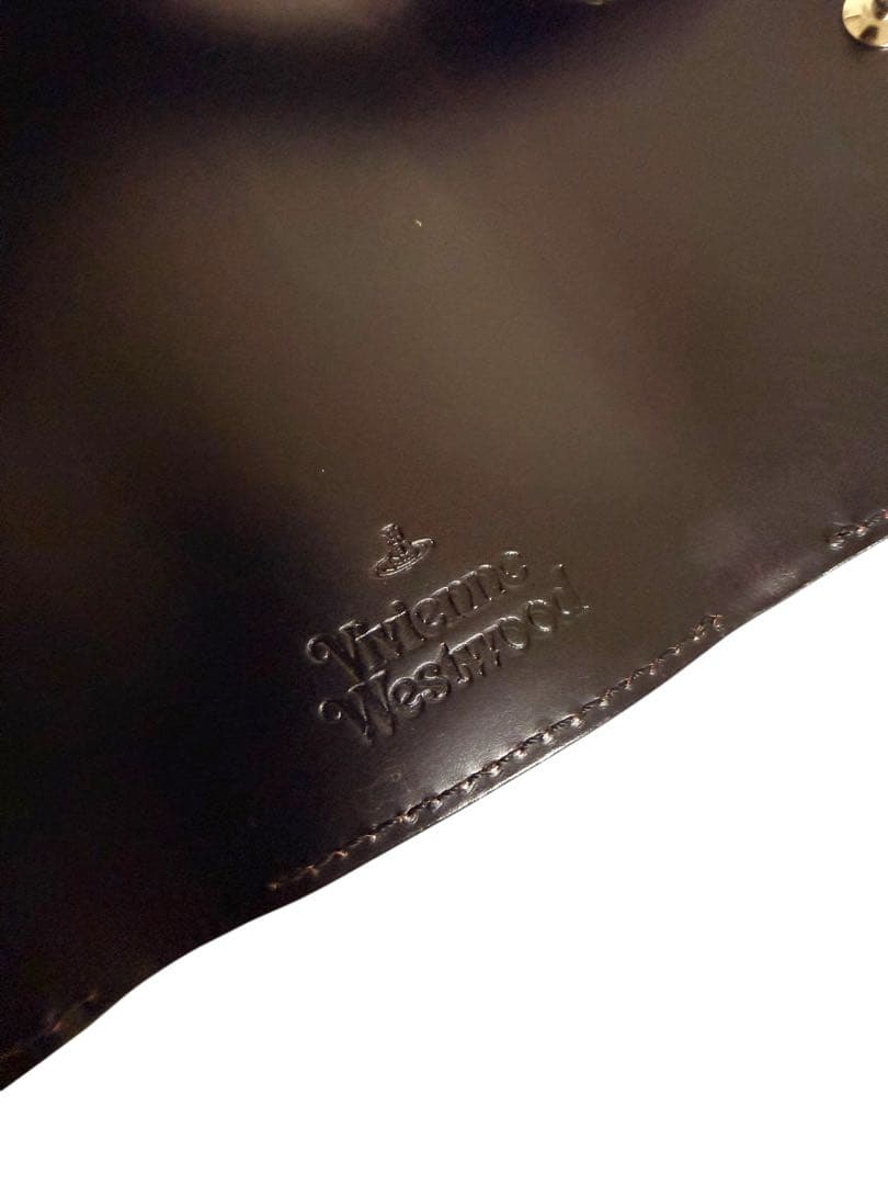 美品☆Vivienne Westwood　三つ折り財布　ビッグオーブ　レザー