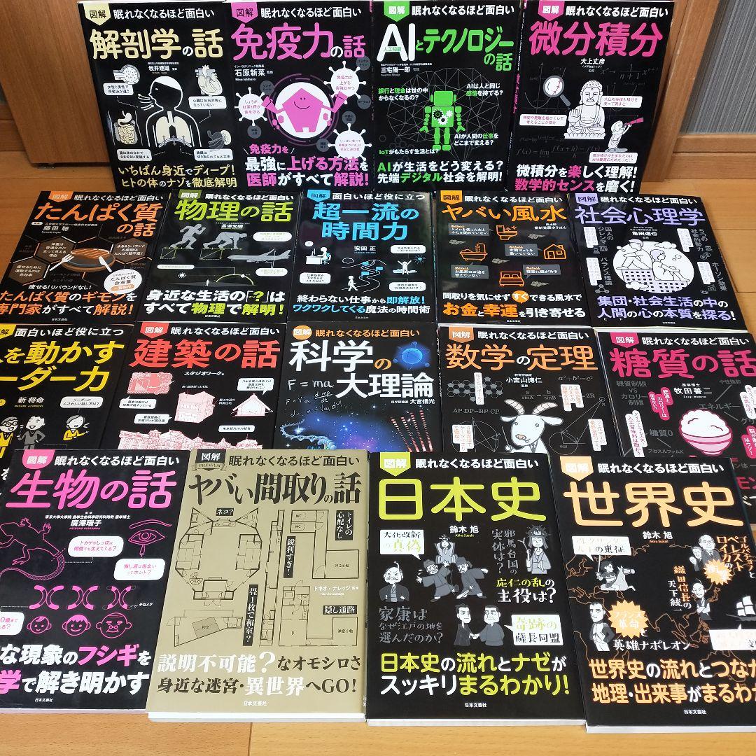 【セット】図解眠れなくなるほど面白いシリーズ　18冊　微分積分　風水　間取り