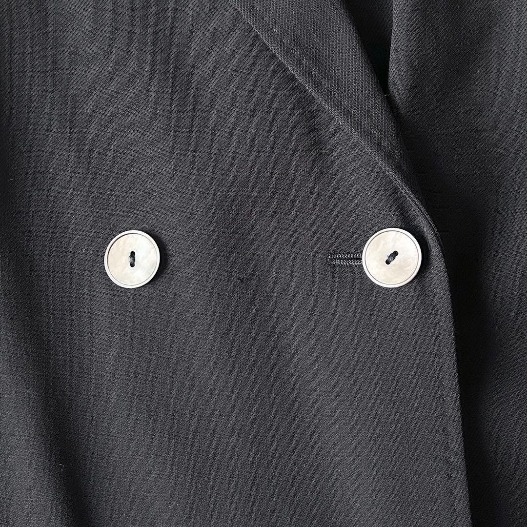 3026yマックスマーラ 白タグダブルブレザーテーラードジャケット 紺 M