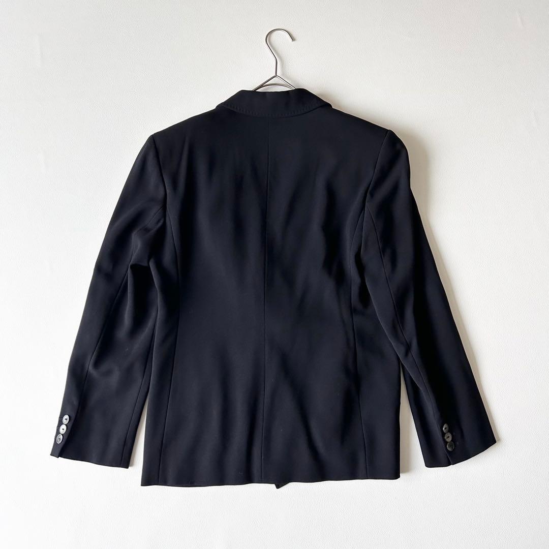 3026yマックスマーラ 白タグダブルブレザーテーラードジャケット 紺 M